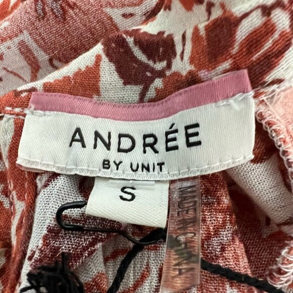 Andree By Unit Womens Blouse Multicolor Floral Bell Sleeve Cutout Back S New - Picture 12 of 12